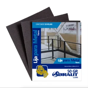 Lija para Metal Abralit Grano 50 de 9 x 11 pulgadas Paquete de 50 Hojas