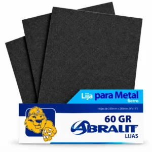 Lija para Metal y Fierro Abralit Grano 60