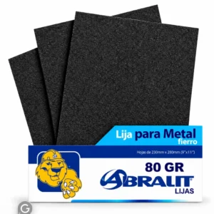 Lija para Metal y Fierro Abralit Grano 80
