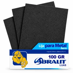 Lija para Metal y Fierro Abralit Grano 100
