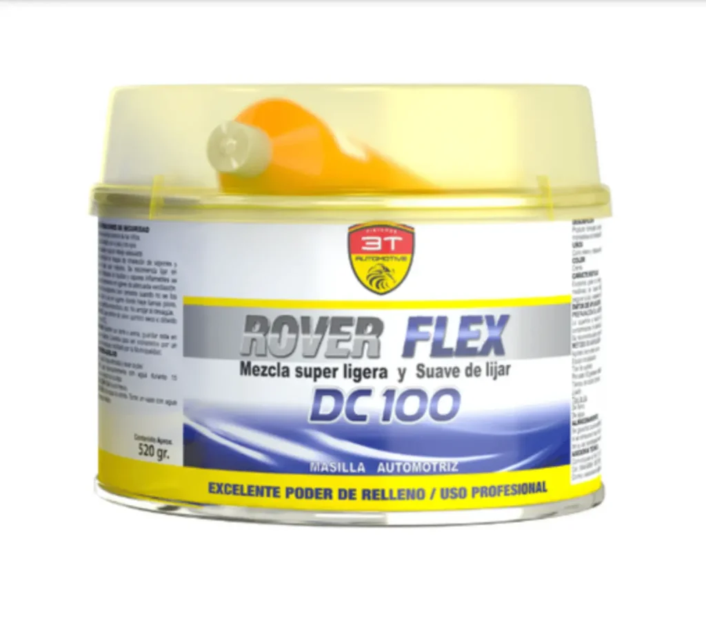 Masilla Automotriz Rover Flex DC100 Anypsa 520 gramos + Endurecedor 17 gramos