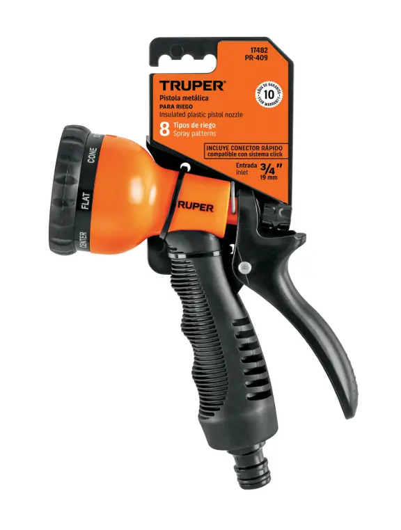 Pistola para Riego de 8 Funciones Truper PR-409