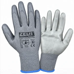 Guante de Poliuretano PuFlex Gris Zeus 3131 Talla 8 Talla 9