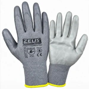 Guante de Poliuretano PuFlex Gris Zeus 3131 Talla 8 Talla 9