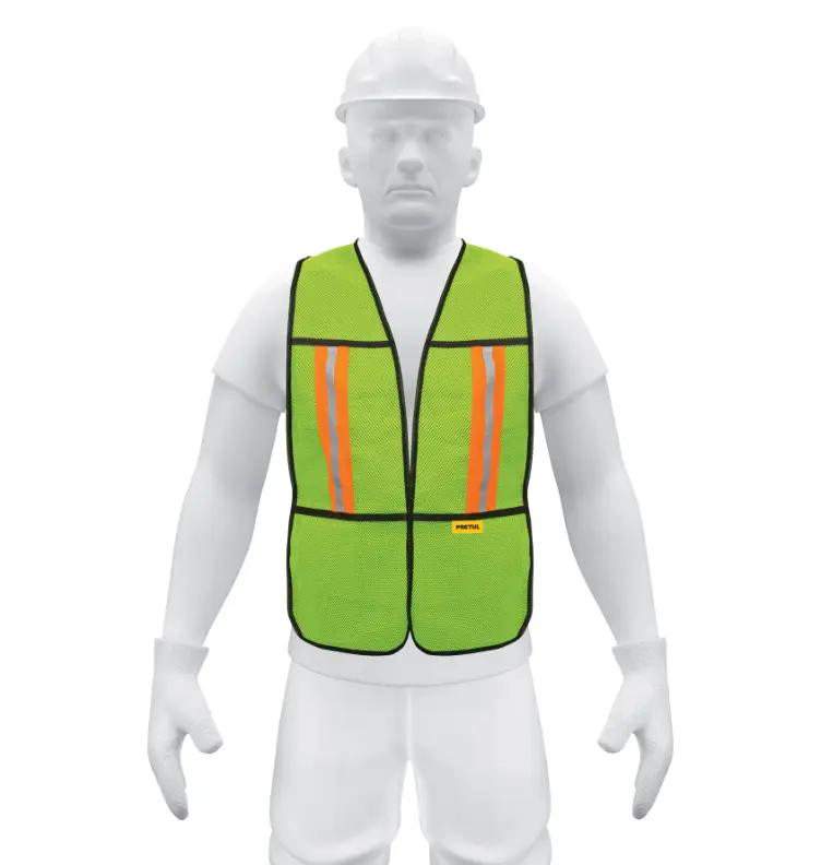 Chaleco de Seguridad Amarillo con Cintas Reflejantes Pretul