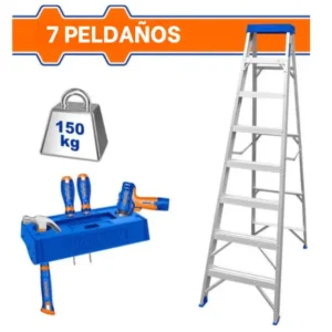 Escalera de Tijera de Aluminio 7 Peldaños 150 kg Wadfow (copia)