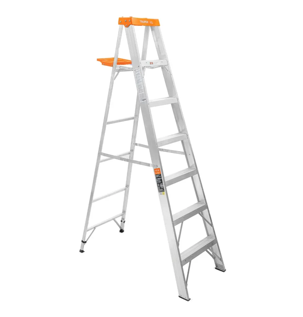Escalera de Tijera de Aluminio Tipo II 6 Peldaños con Bandeja Truper 16744 (copia)