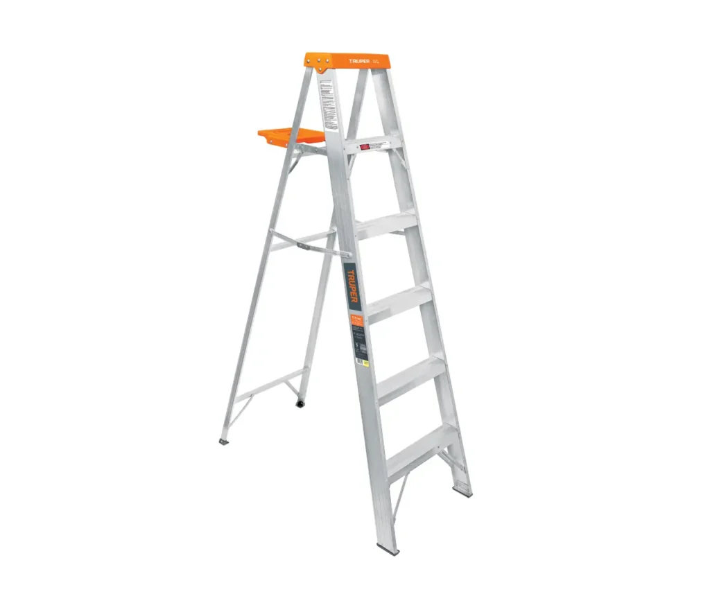 Escalera de Tijera de Aluminio Tipo II 5 Peldaños con Bandeja Truper 10335 (copia)